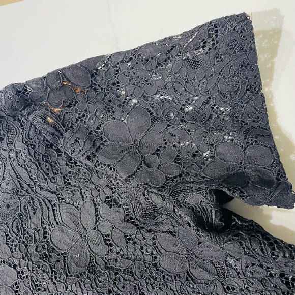 🌸3 for $30 NWOT Joe Fresh Lace Little Black Dress Mini short sleeves LBD - Picture 3 of 16